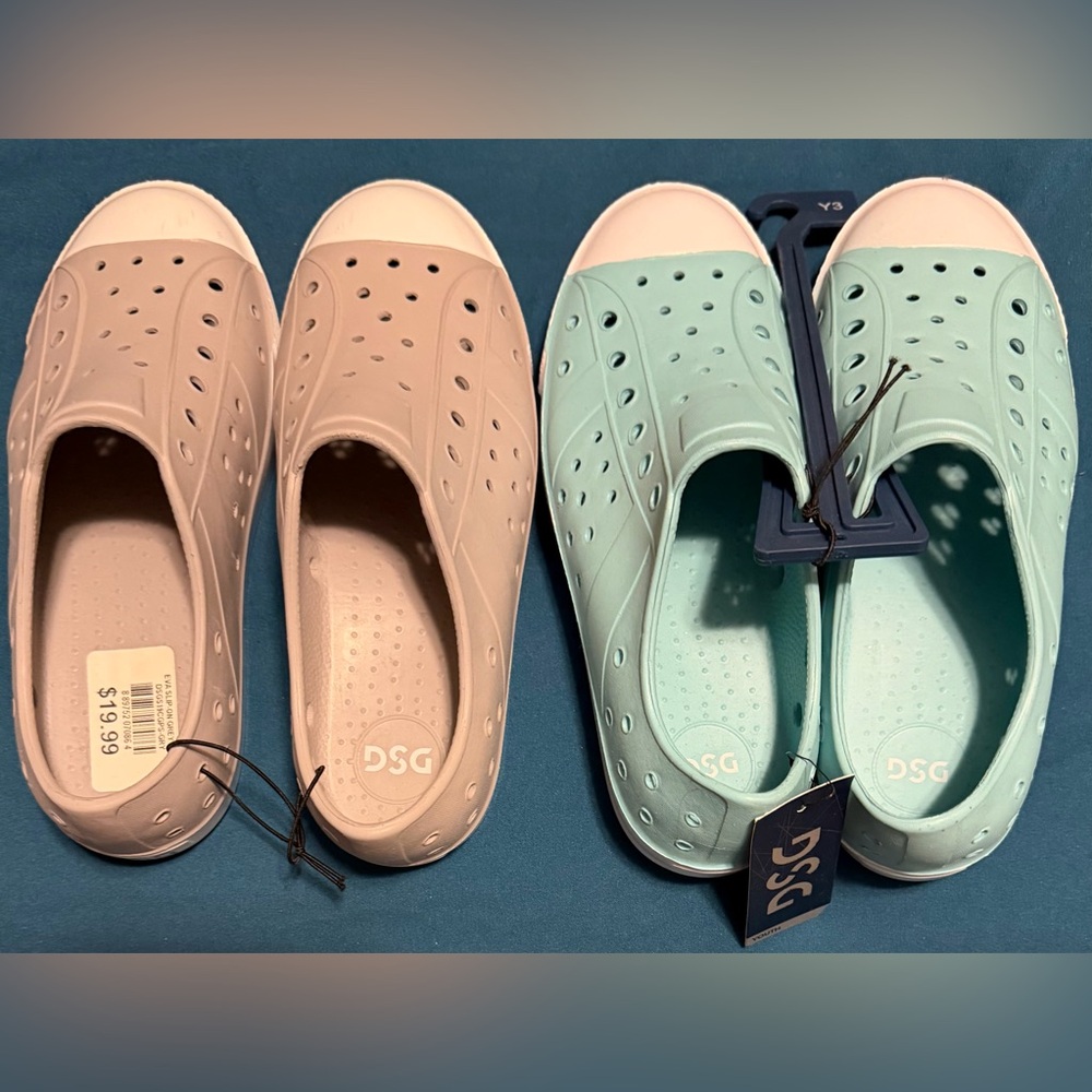 DICK'S Sporting Goods Kids' Preschool EVA Slip-On Shoes, size 3Y, two pairs